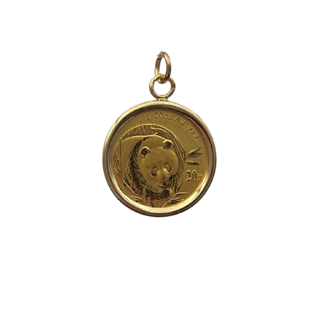 1/20oz 0.999 Gold 2003 20 Yuan Panda Bullion Coin Pendant - Daisy Exclusive Jewellers