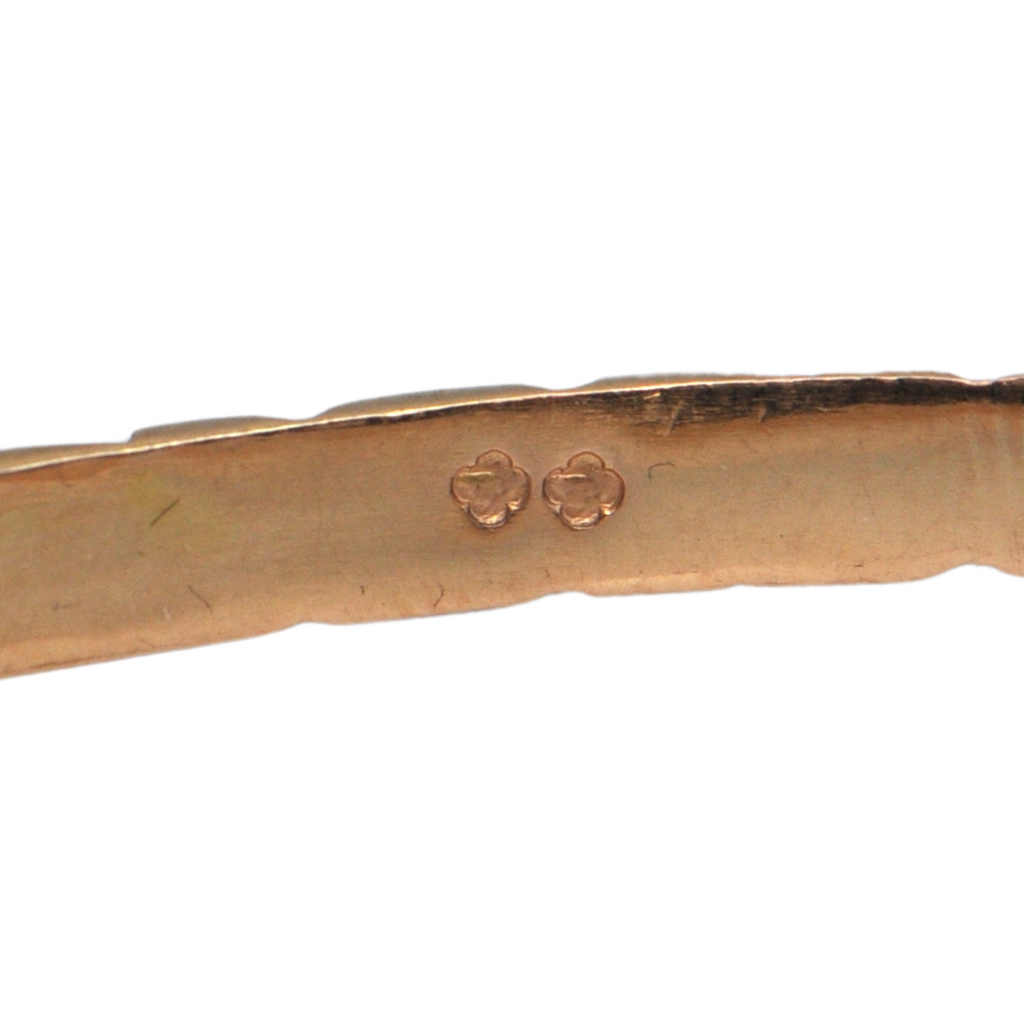 Vintage Moroccan 18k Rose Gold Bangle Bracelet + Montreal Estate Jewelers