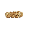 Vintage Italian 18k Gold High Polish and Florentine Finish Link Bracelet +Montreal Estate Jewelers