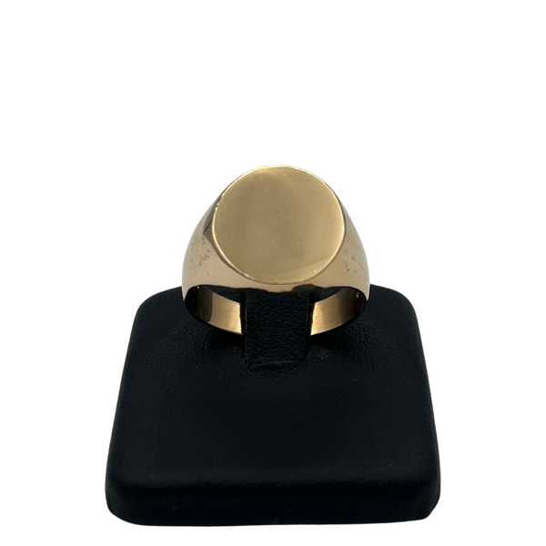 Vintage 10k Yellow Gold Signet Ring 16mm x 14mm Oval - Daisy exclusive jewellers