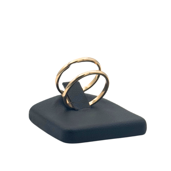 Vintage 18K Yellow Gold 2 Band Ring