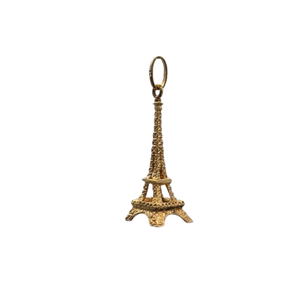 Vintage 18K Yellow Gold Eiffel Tower Charm