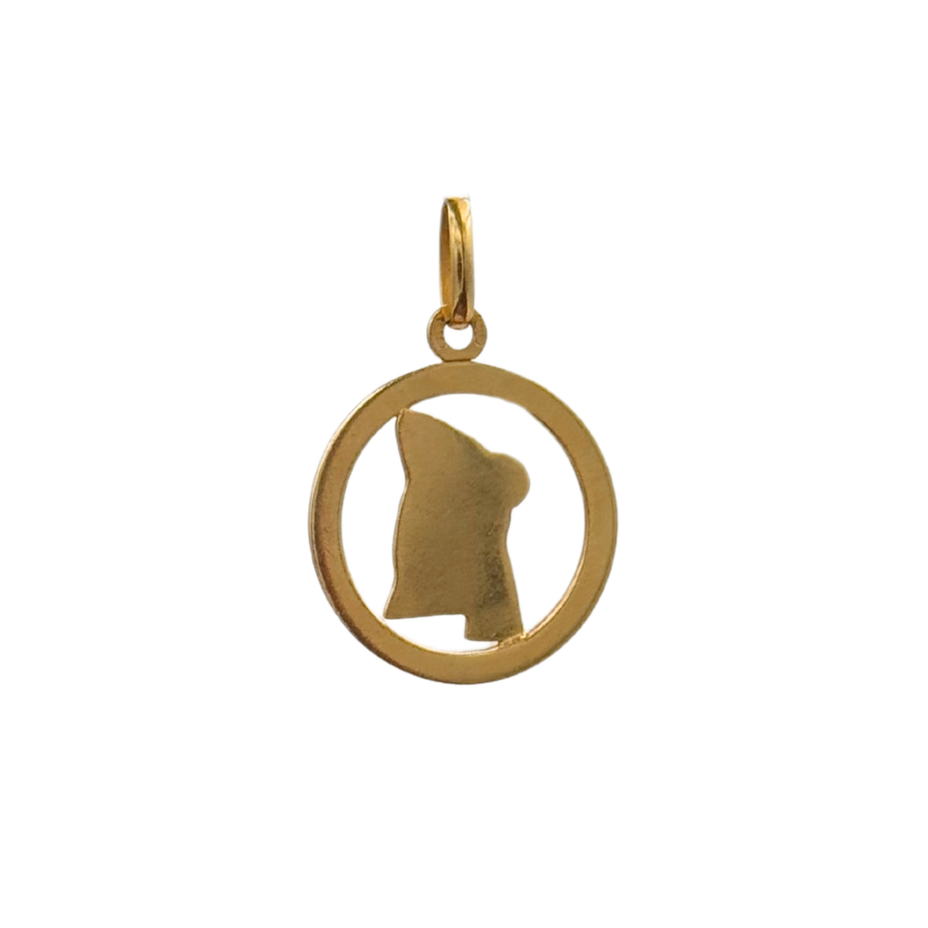 Vintage 18k Yellow Gold Aquarius Zodiac Sign Charm