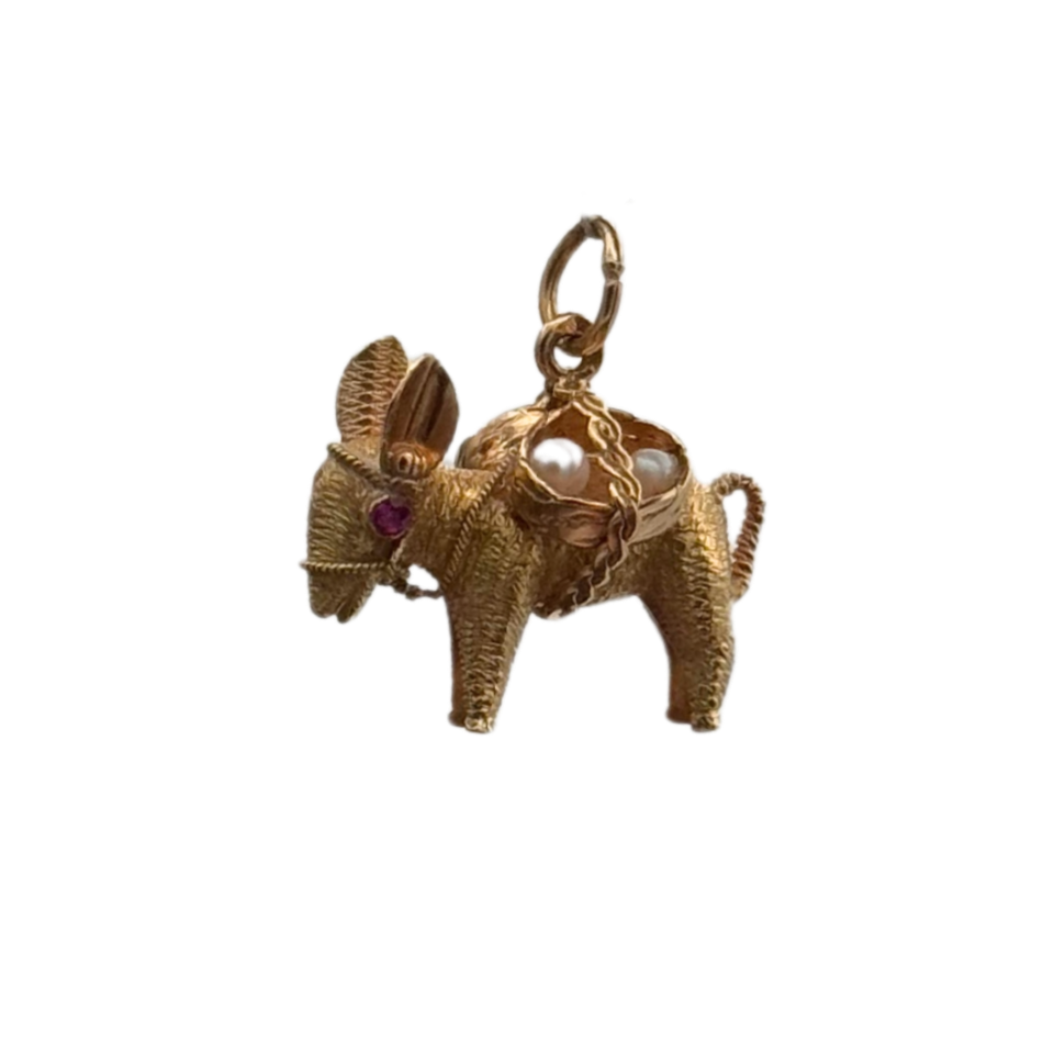 Vintage 800 Solid Donkey Caravan Charm