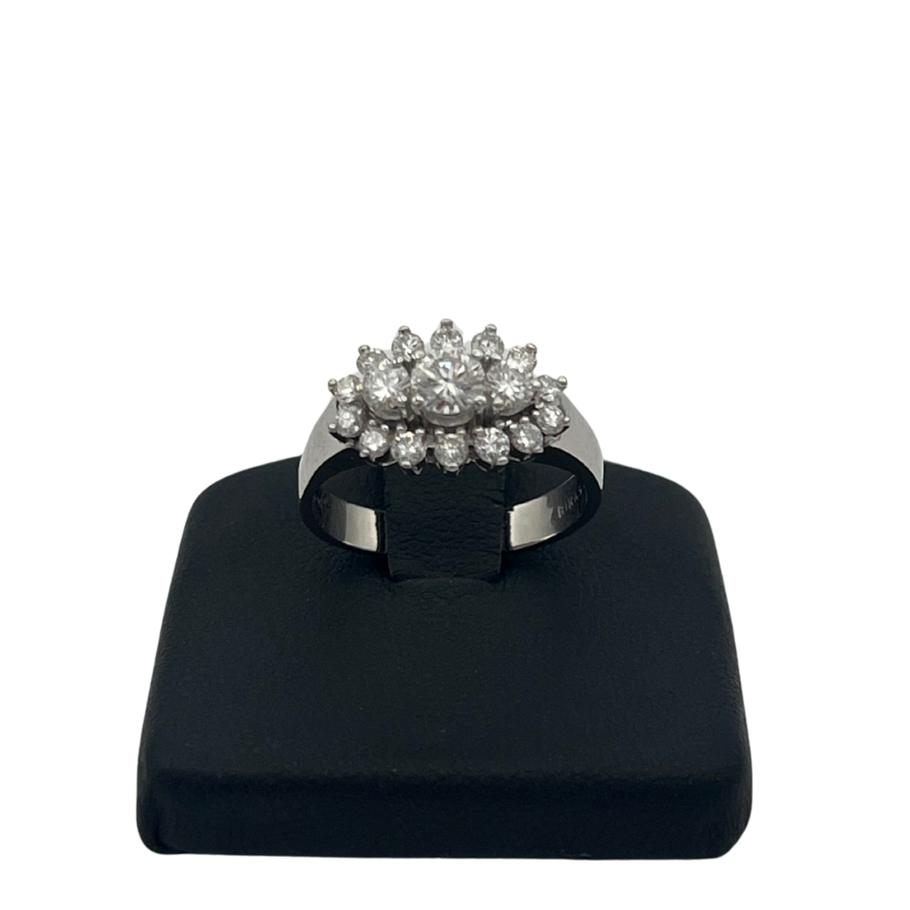 Vintage Birks 0.90ct Diamond "Martha Washington ring" in 18k White Gold - daisy exclusive jewellers