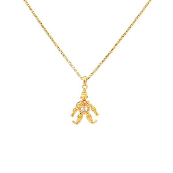 chopard pendant and chain 18k yellow gold