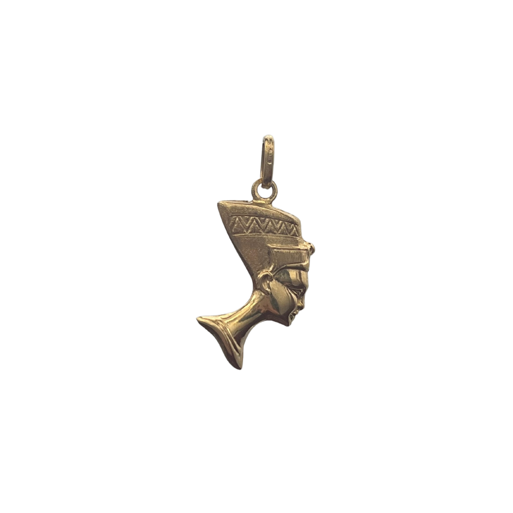 Vintage Italian 18k Yellow Gold Egyptian Nefertiti Charm - daisy exclusive jewellers