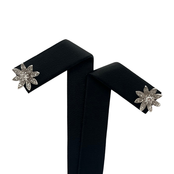 Vintage floral 0.34ct diamond stud earrings - Daisy Exclusive estate jewellers