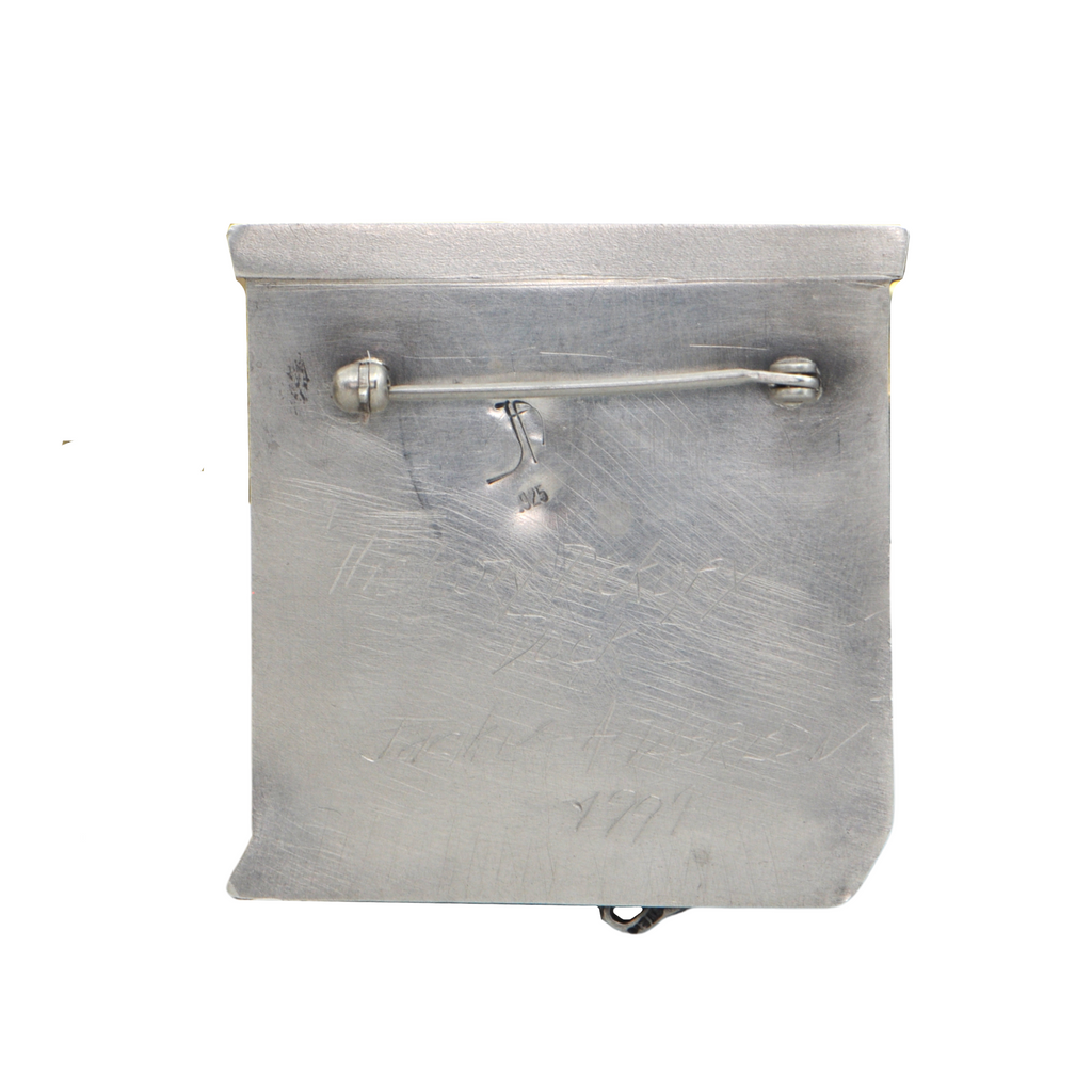 Vintage Signed Jackie Anderson 'Hickory Dickory Dock' Brooch (1997) + Montreal Estate Jewelers