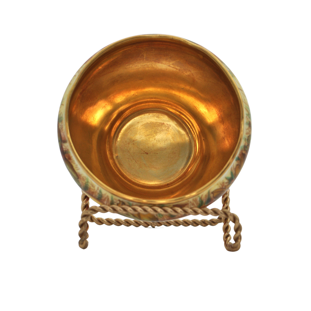 Vintage Aynsley 'Orchard Gold' Creamer and Open Sugar Bowl Set Signed 'N.Brunt' and 'D.Jones' + Montreal Estate Jewelers