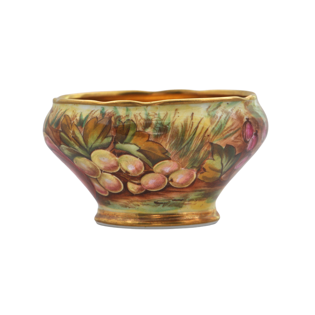 Vintage Aynsley 'Orchard Gold' Creamer and Open Sugar Bowl Set Signed 'N.Brunt' and 'D.Jones' + Montreal Estate Jewelers