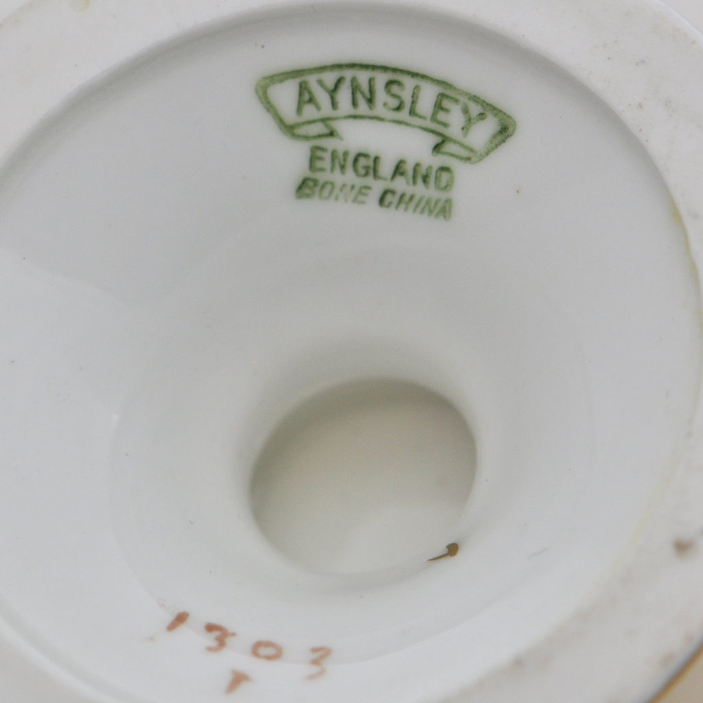 Vintage Aynsley 'Orchard Gold' Small Pedestal Nut and Candy Dish Signed D. Jones + Montreal Estate Jewelers