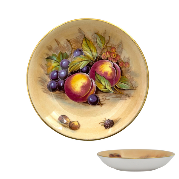Vintage Aynsley 'Orchard Gold' Small Bowl Signed 'D. Jones' + Montreal Estate Jewelers