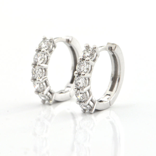 1.50ct diamond huggie earrings, montreal jewellery design
