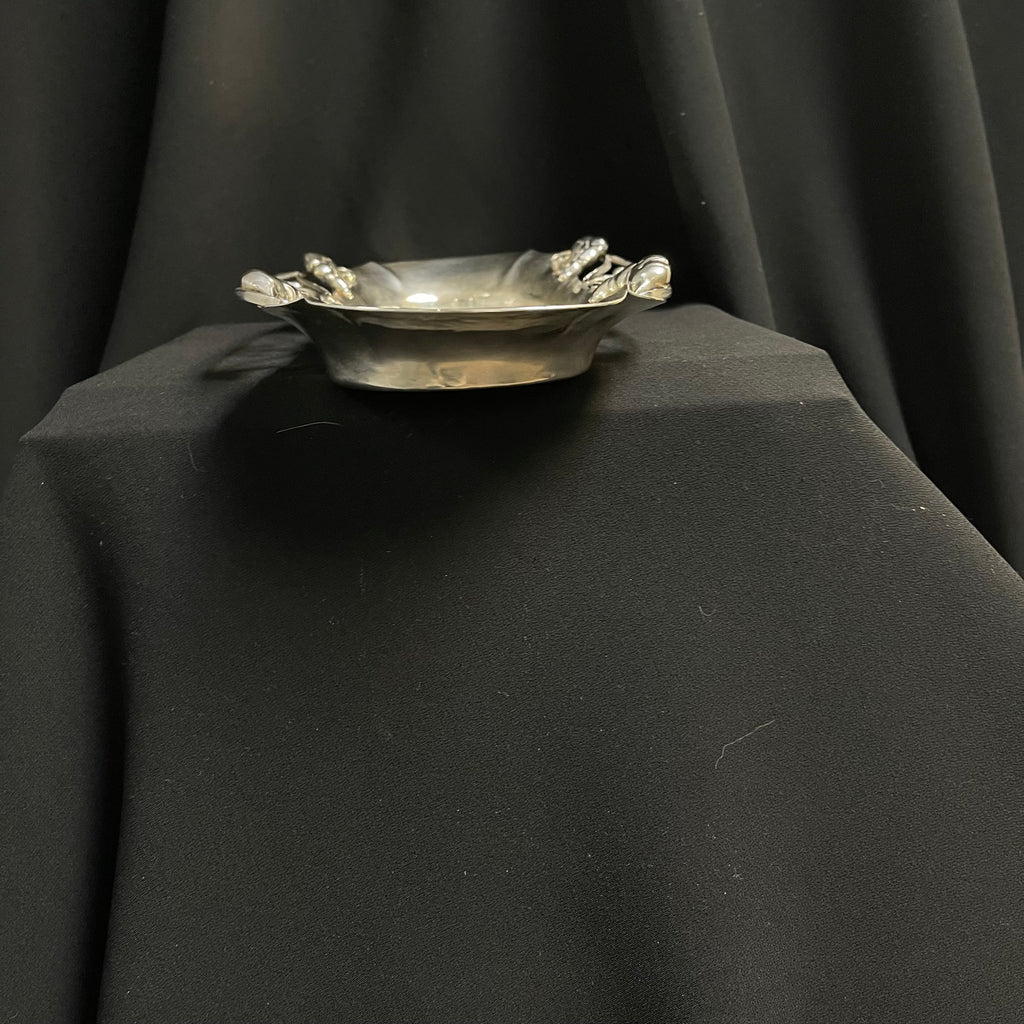 Carl Poul Petersen Sterling Silver Tray With Pea Pod Accents (Set of 2) + Montreal Estate Jewelers