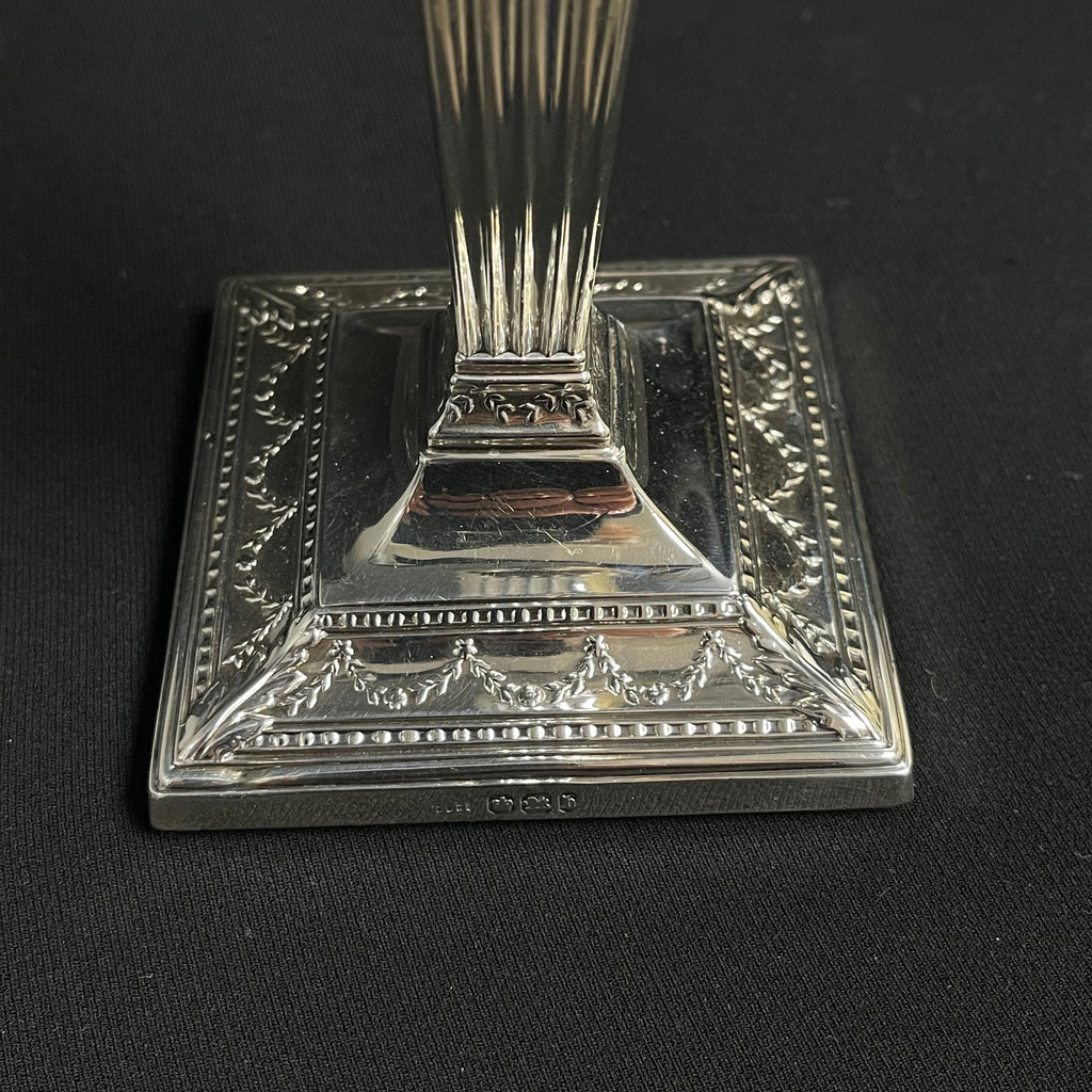 Harrison Brothers & Howson (Sheffield) Sterling Silver Candlesticks 1894 (Set of 2) + Montreal Estate Jewelers