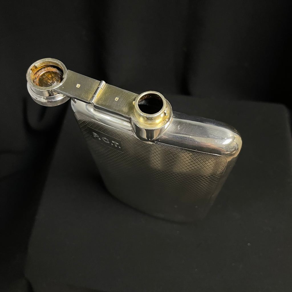 James Dixon & Sons (Sheffield) Sterling Silver Hip Flask 1928 + Montreal Estate Jewelers