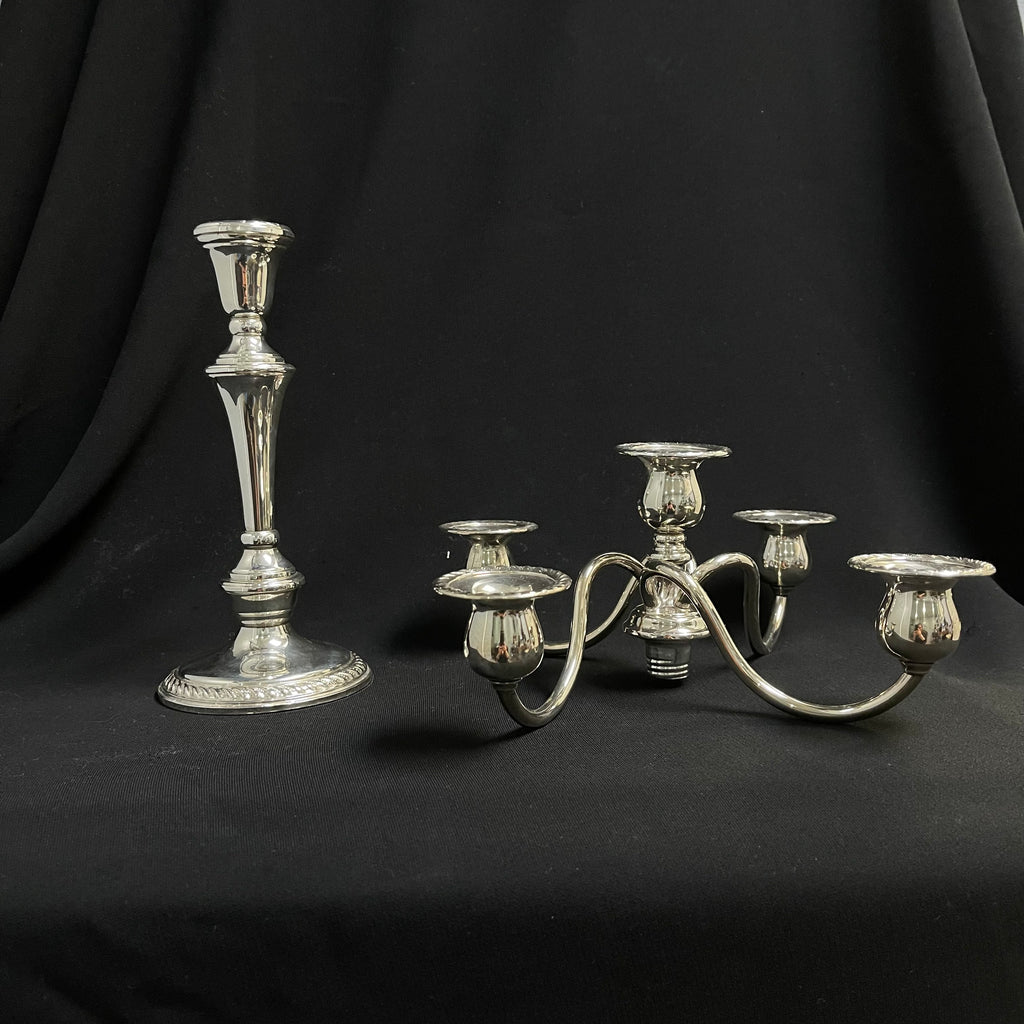 Preisner (American) Sterling Silver Candelabras (Set of 2) + Montreal Estate Jewelers