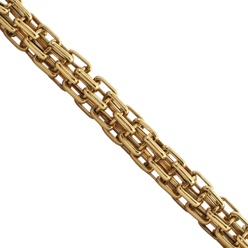 Vintage Italian 14k Gold Multiple Paperlink Necklace + Montreal Estate Jewelers
