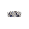 Daisy Exclusive Diamond and Sapphire 18K White Gold Eternity Band